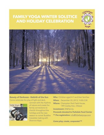 Winter Solstice Family Yoga Event Dec 22 2013