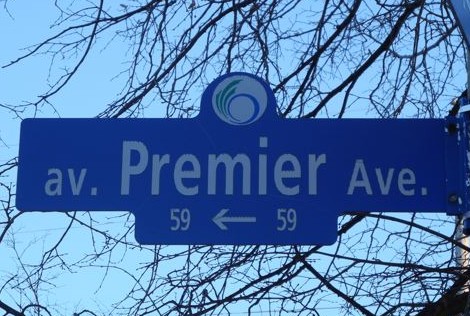 Premier Ave road sign