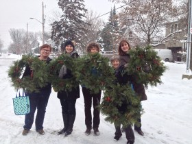 2014-11-13 Christmas Wreath group picture