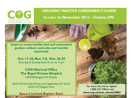 [COG Organic Master Gardener Course Flyer]