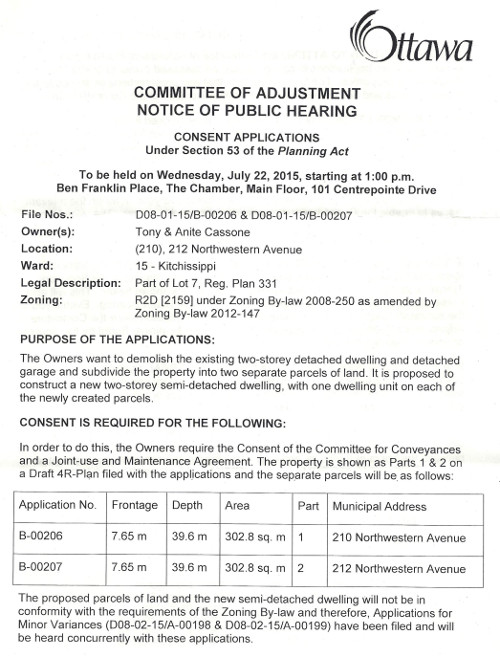 COA Notice 212 (210) NW 1507080001