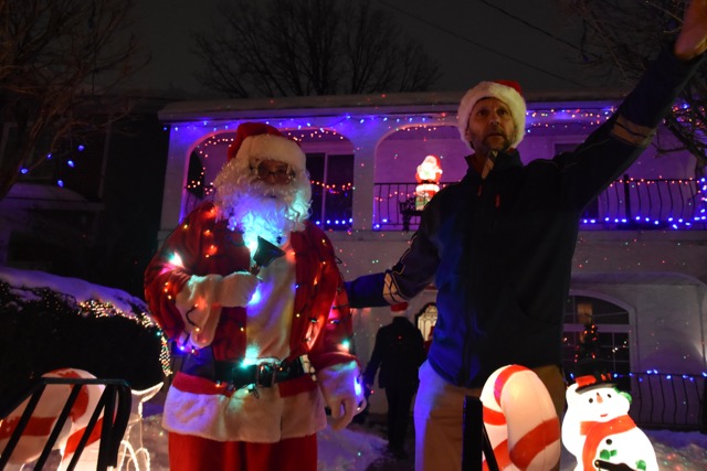 Santa and Jim Cocks, organizer.