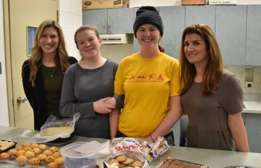 CPCA Winter Carnival organizers Sarah Kotyck (left) and Natalie Raffoul (right) with volunteers Olivia and Katie Bolger.