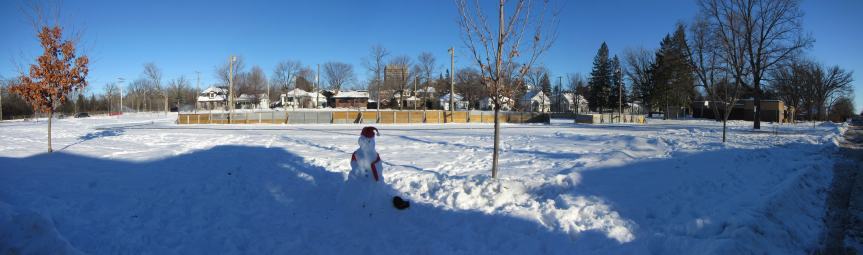 [Rink being prepared for icing]