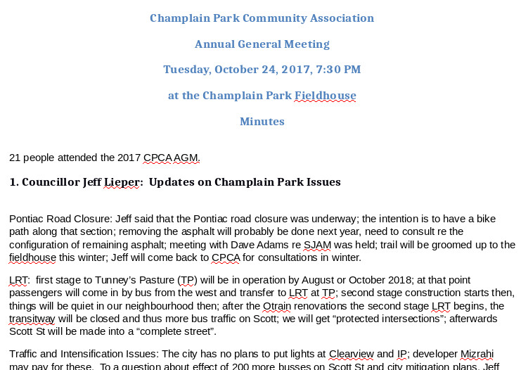 [Picture of the Minutes Page 1 Top]