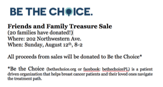 [Be The Choice sale details card]