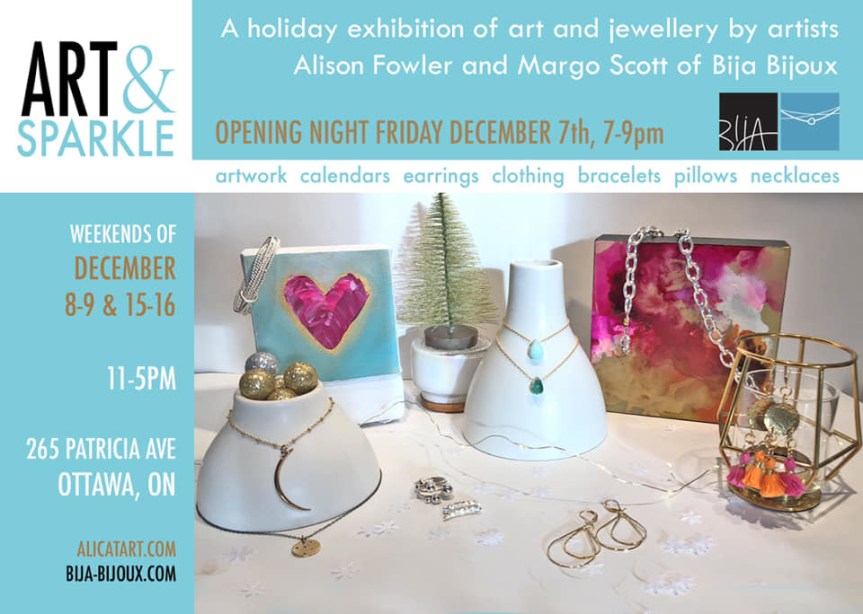 [Tabletop with jewellery and paintings]