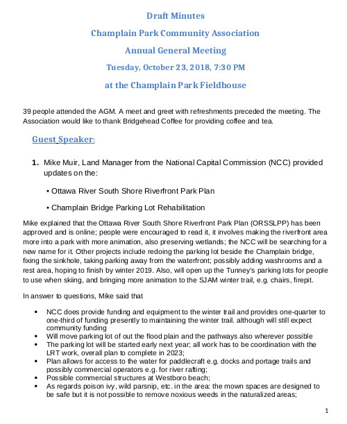 [First Page of the Minutes]