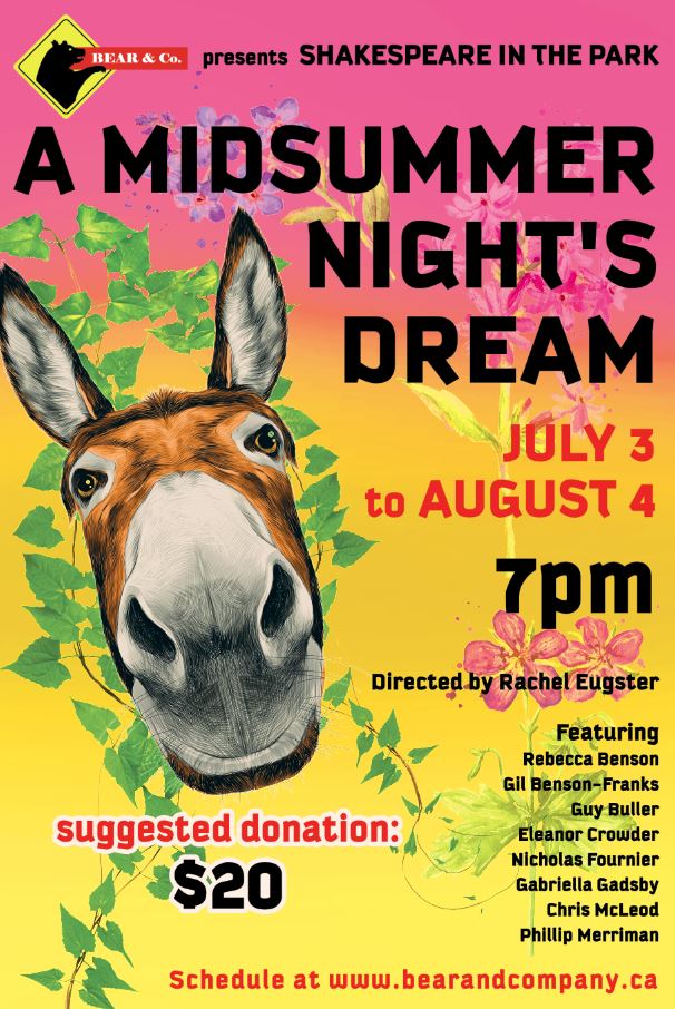 [Postcard for Bear and Co. Midsummer Night's Dream Play]