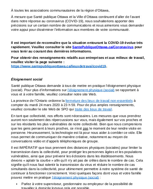 [French First Page of Letter