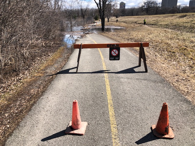 [River Path with Water and A-Frame Barrier]