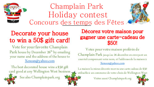 [Holiday Decorating Contest Poster, Landscape, Bilingual]