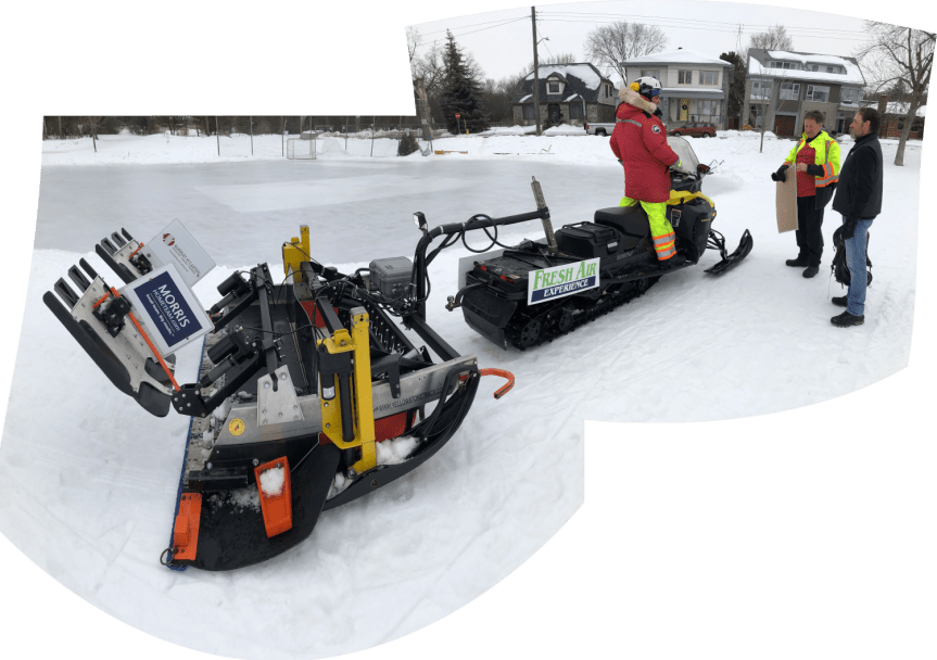 [Grooming equipment, new skidoo #3 made possible by donations]