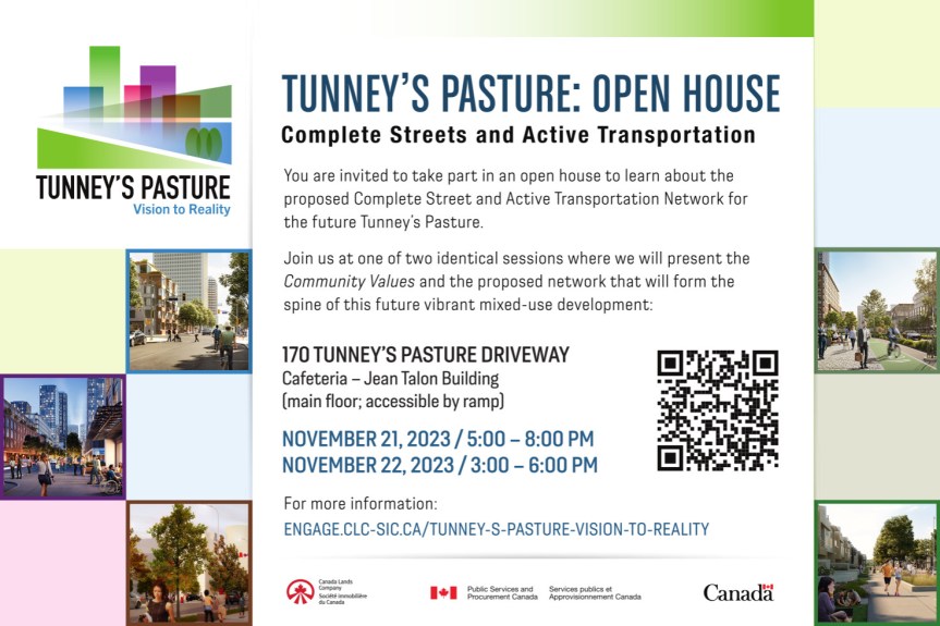 [Poster for Tunney's Pasture Open House - English]