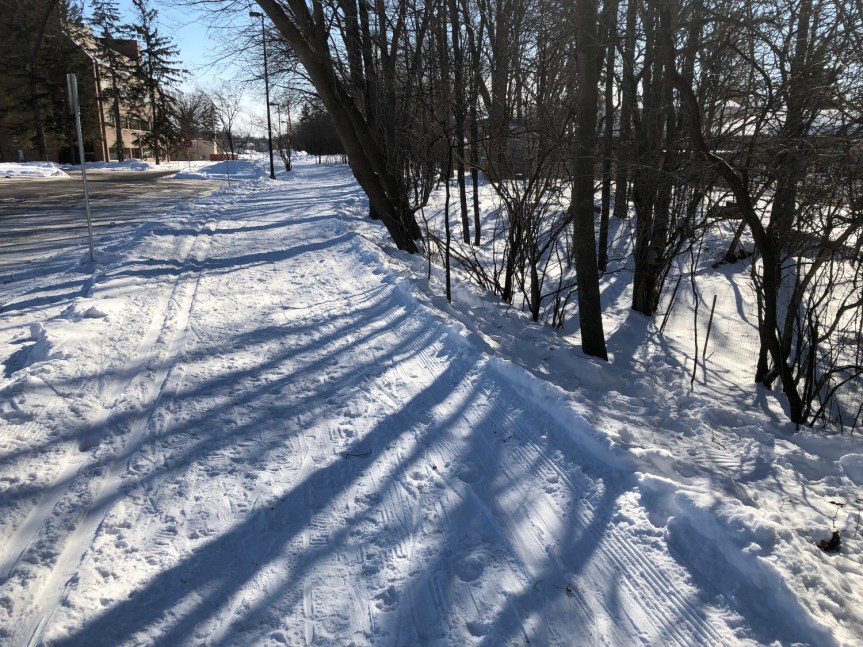 [Scott Street Connector for the Winter Trail in January 2022 when it opened]