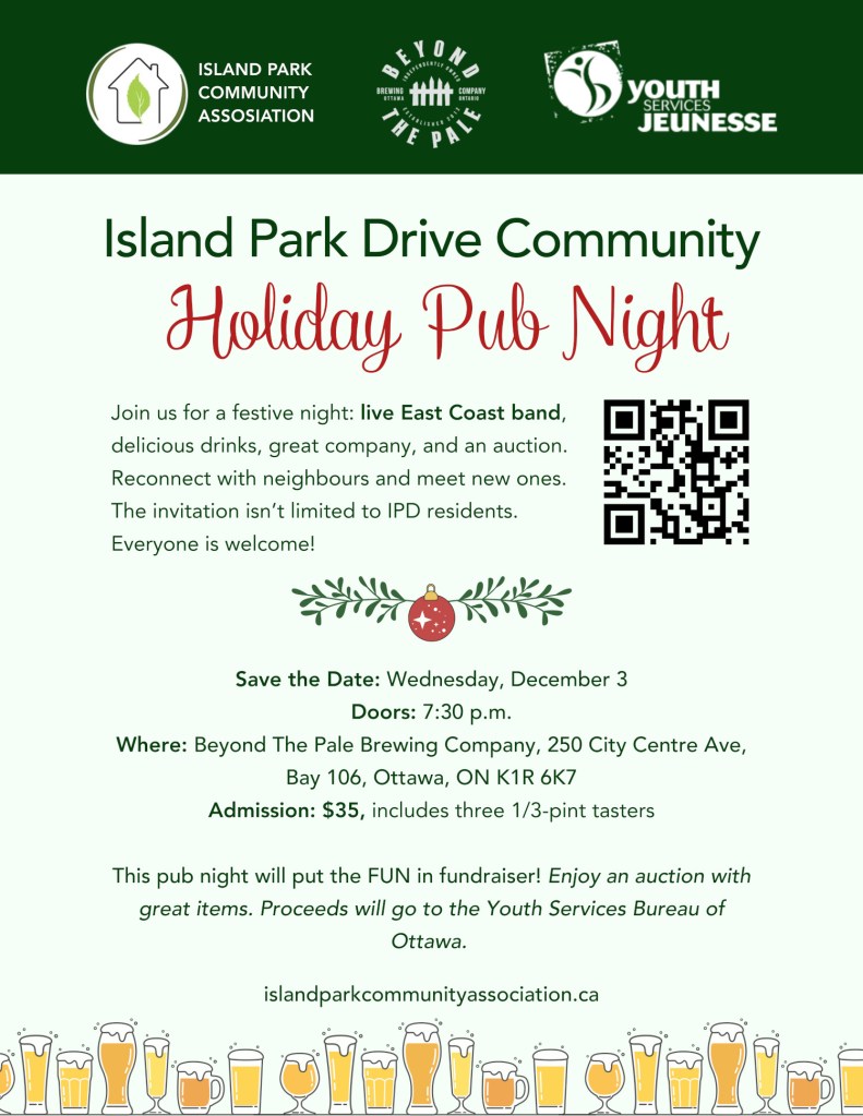 [Poster for 2025 Island Park Community Association Holiday Party]