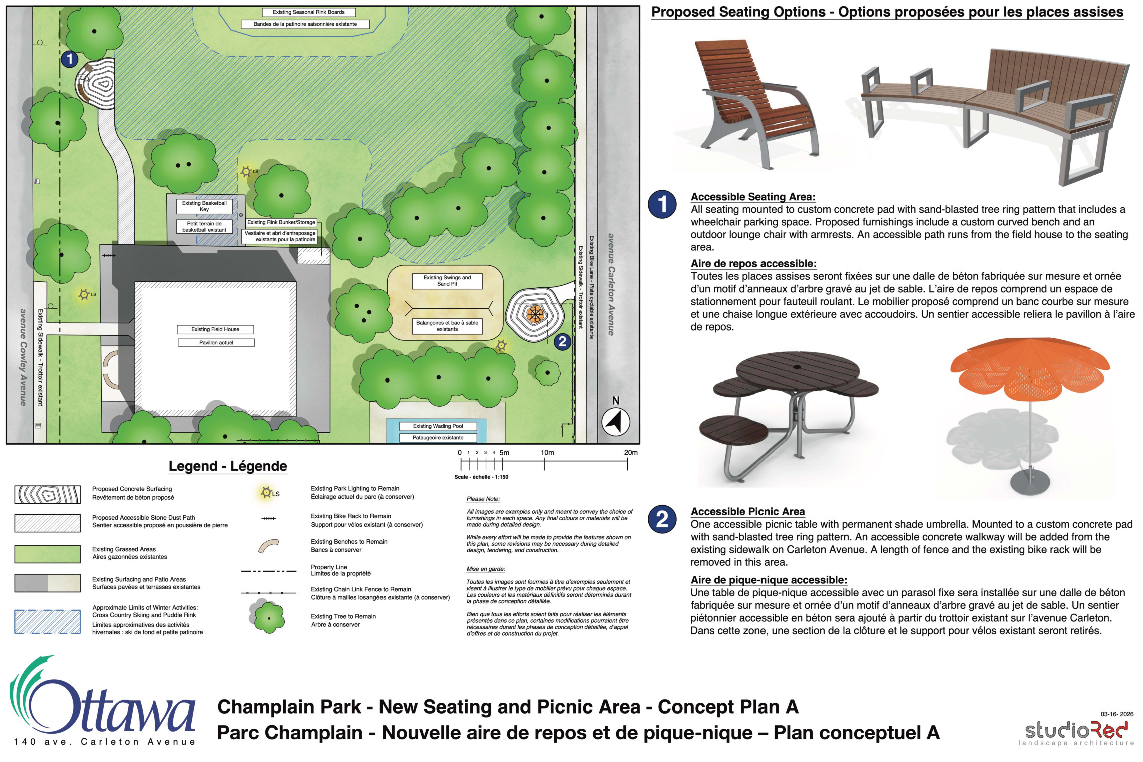 [Ottawa plan A for the Champlain Park new seating]