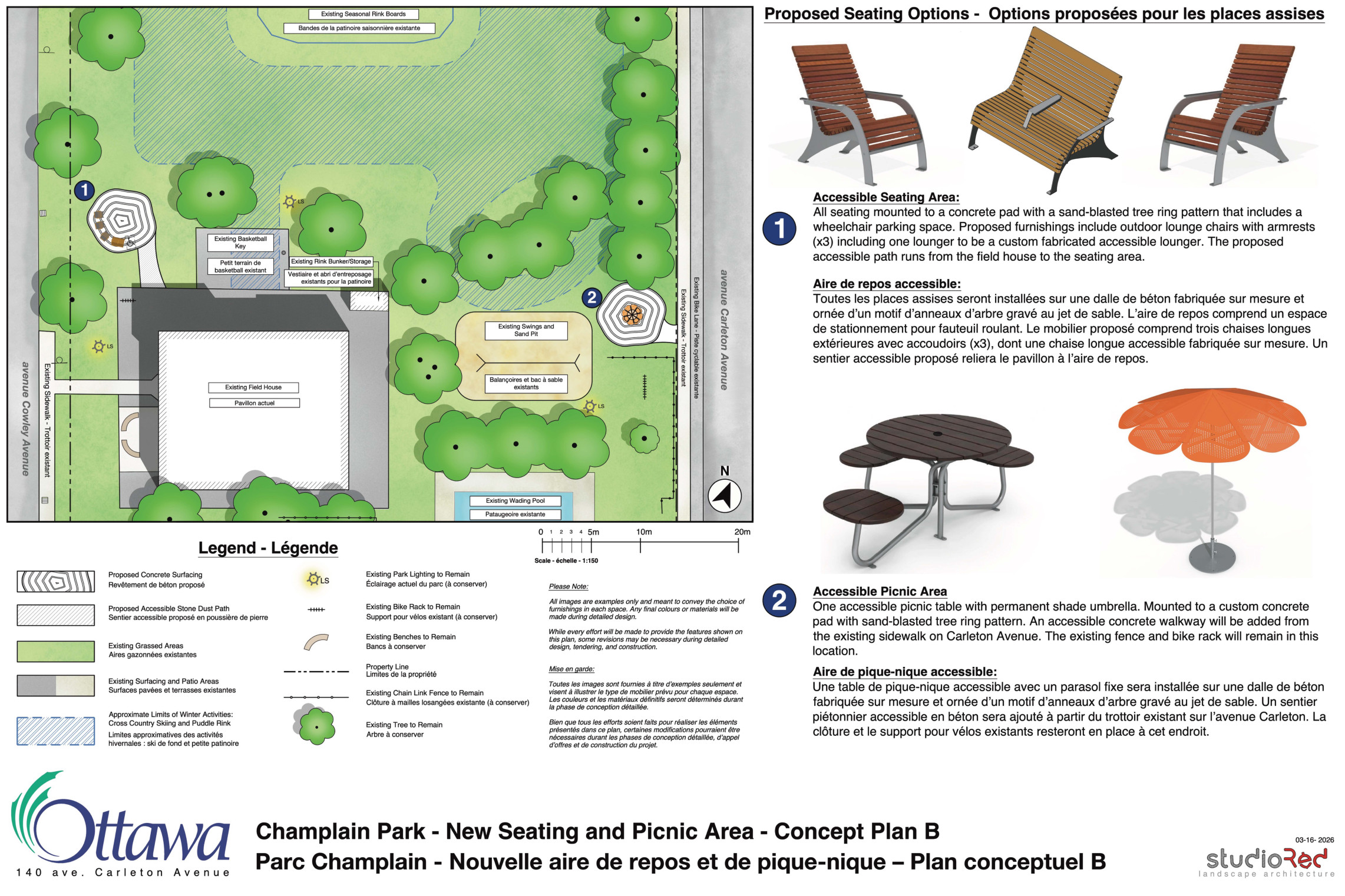 [Ottawa plan B for the Champlain Park new seating]